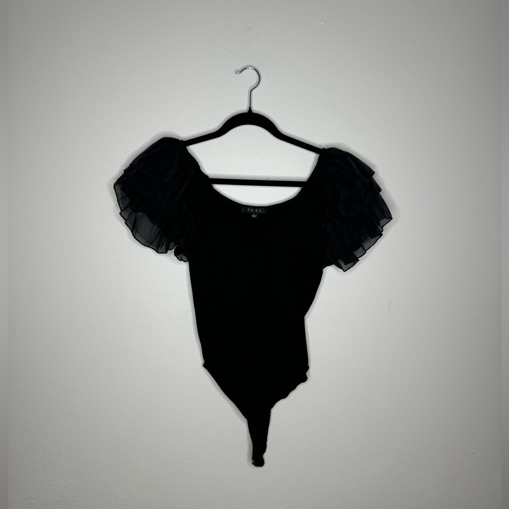 🖤Black Bodysuit with Puffy Sleeves🖤